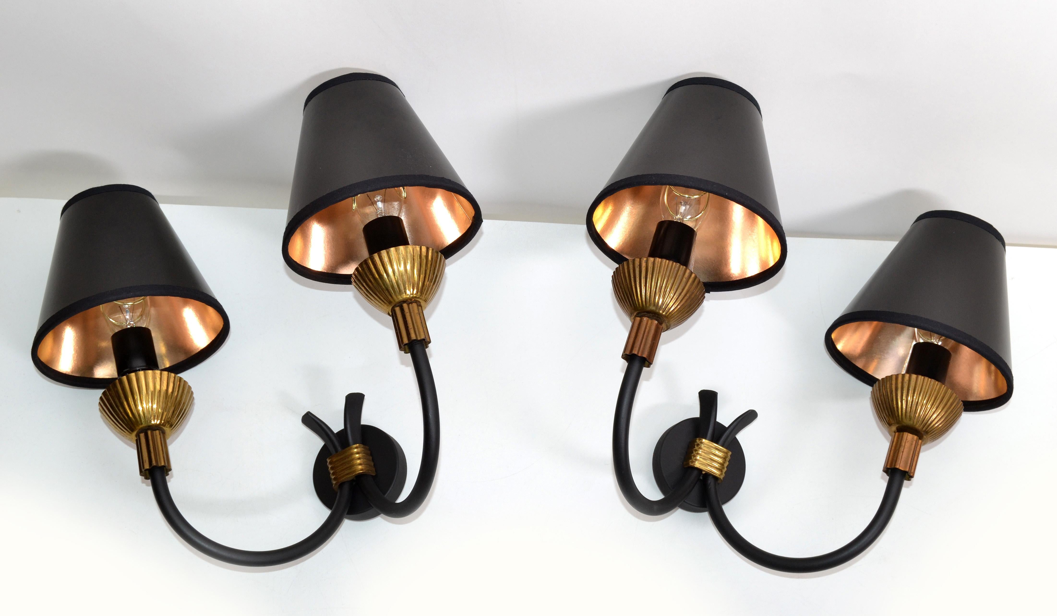 Mid-20th Century Maison Lunel Pair of Sconces Mid-Century Modern France, 2 pairs Available 