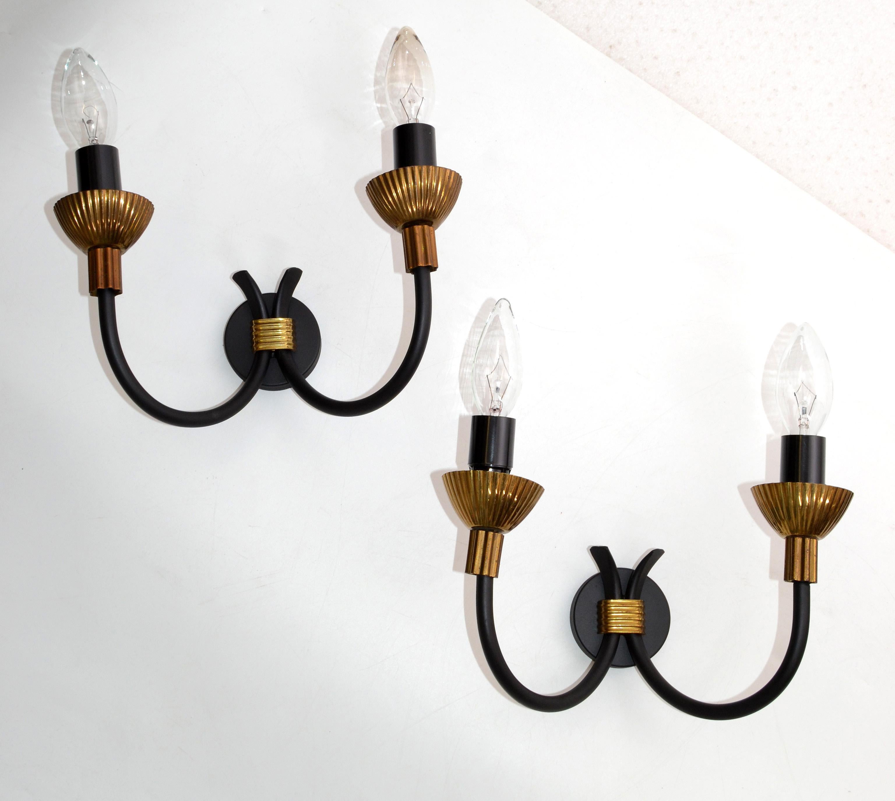 Maison Lunel Pair of Sconces Mid-Century Modern France, 2 pairs Available  2