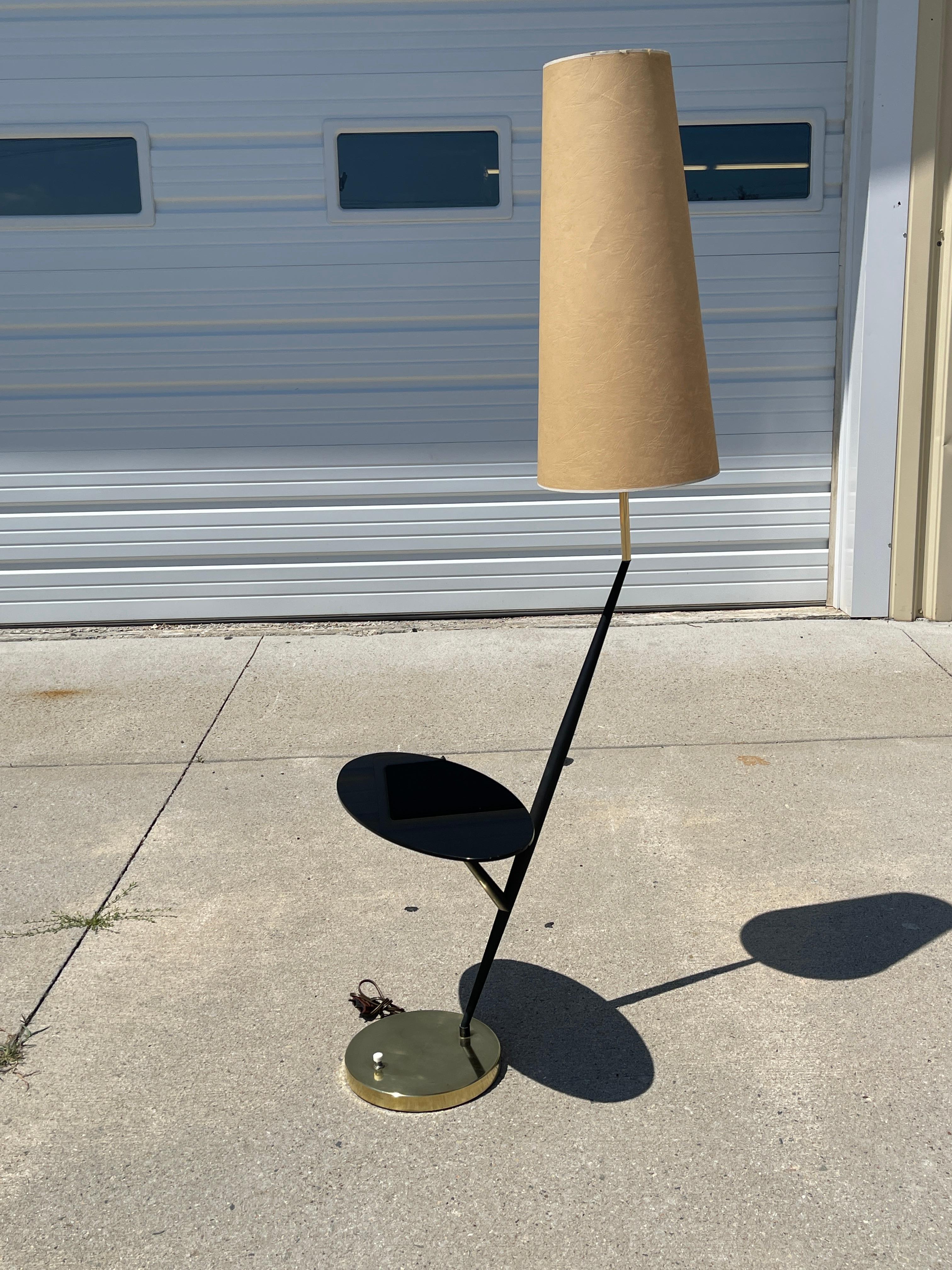 Maison Lunel Rakish Floor Lamp with Oval Table 7
