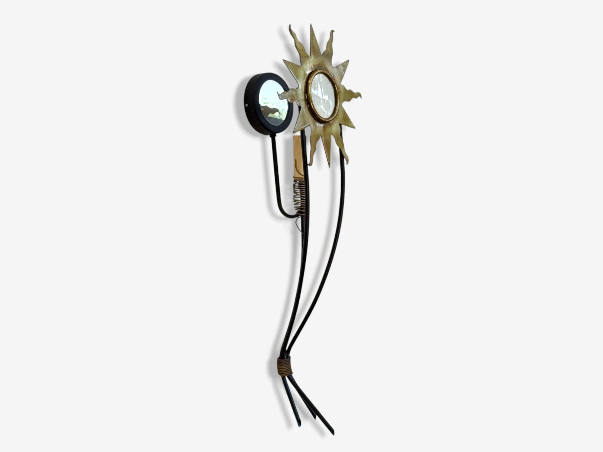 Estilo Maison Lunel, Moderno francés, Bronce, Acero, Apliques de pared, s. XXI Metal en venta