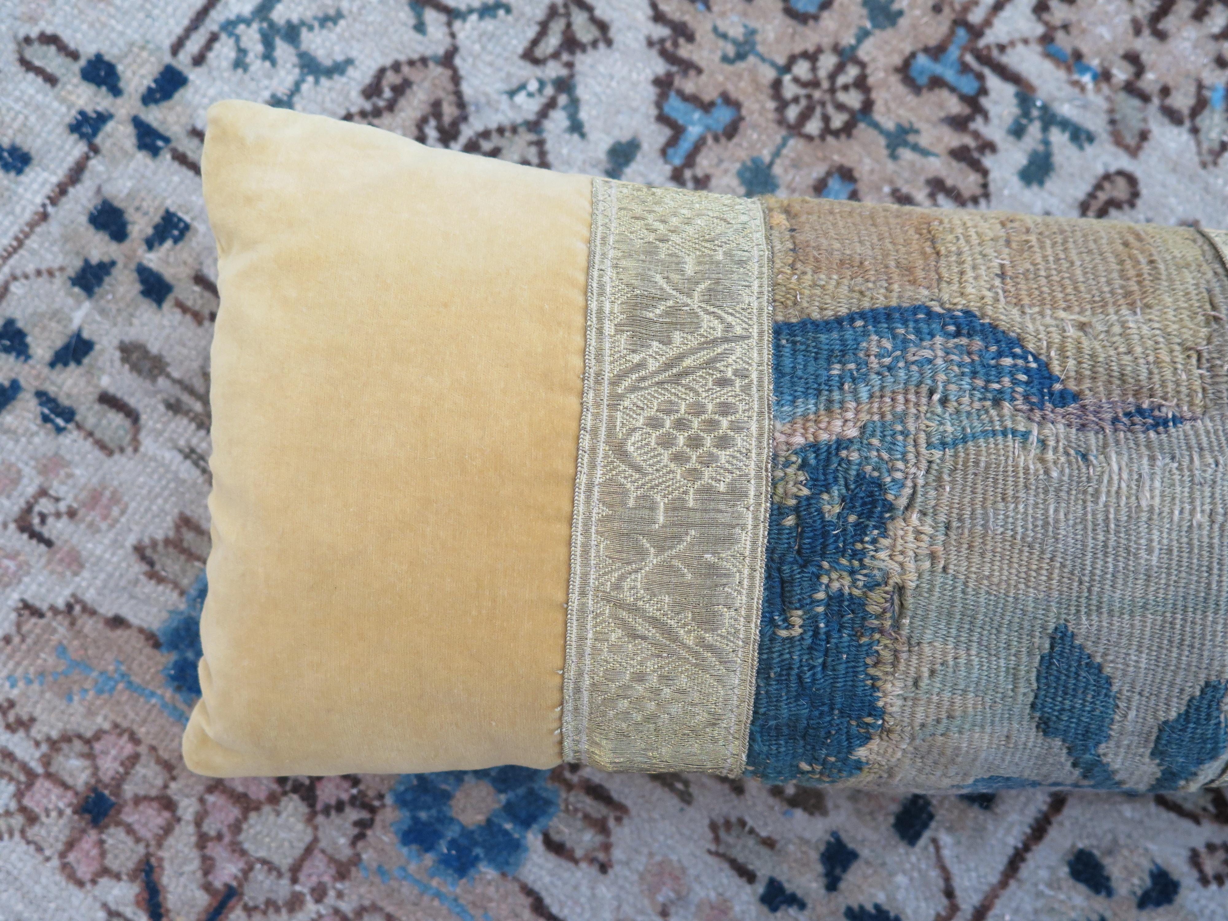 18th Century and Earlier 18th Century European Tapestry Fragment Pillow