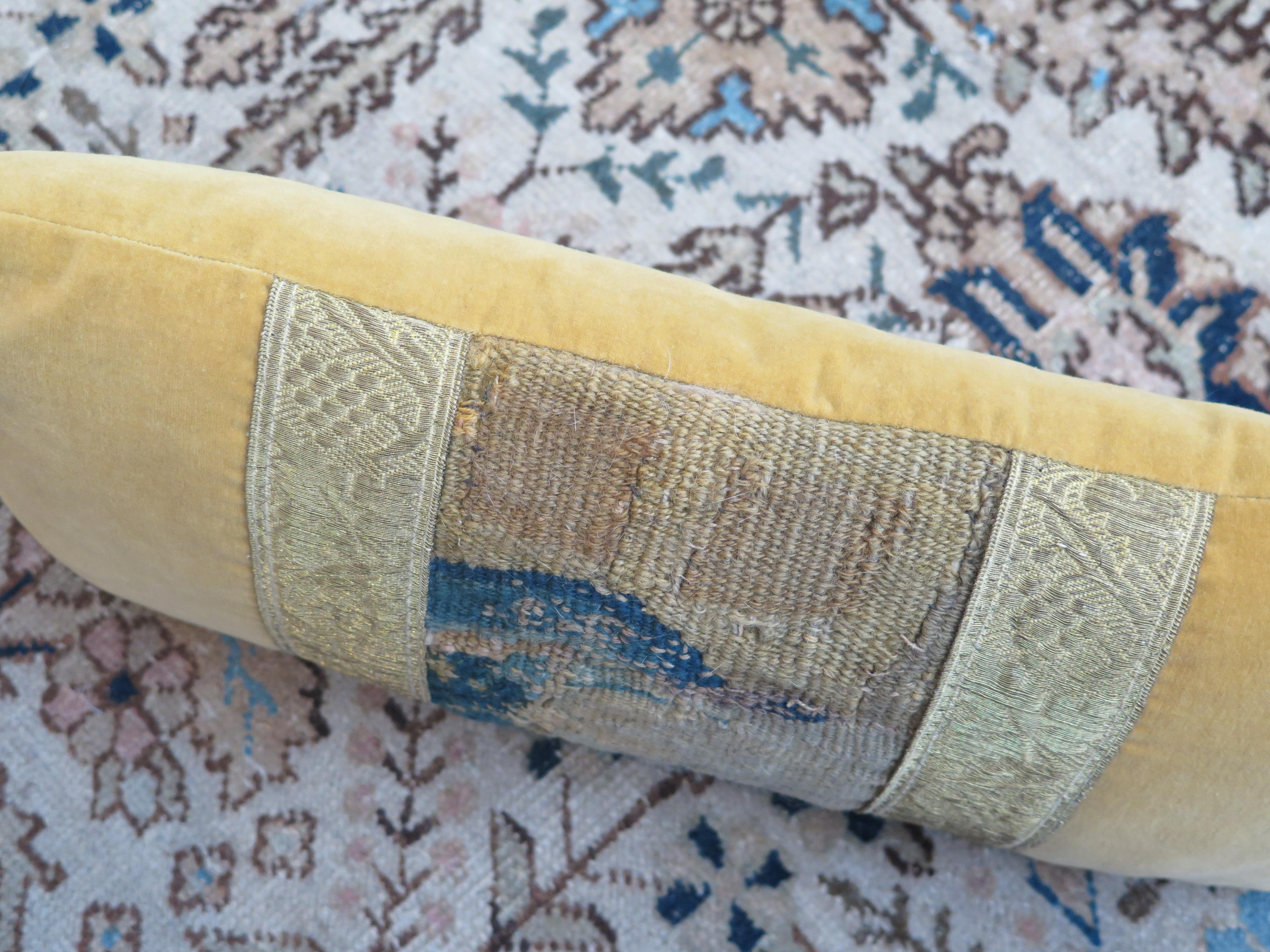 18th Century European Tapestry Fragment Pillow 1