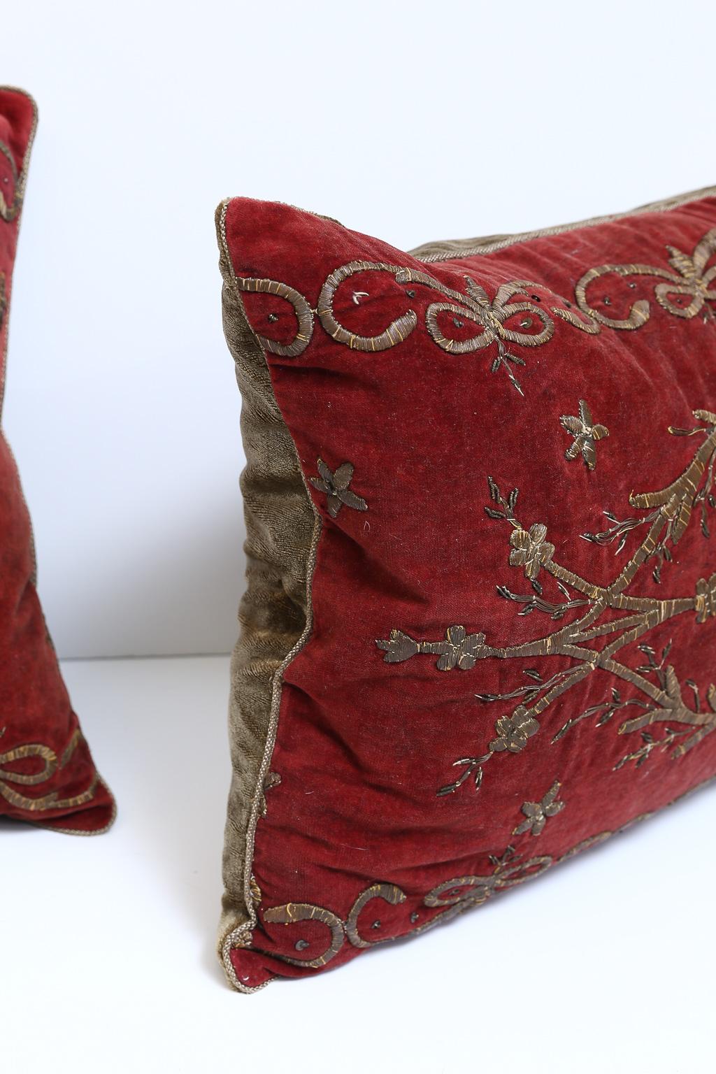 Maison Maison 18th Century Italian Metalwork Pillows In Good Condition In Houston, TX
