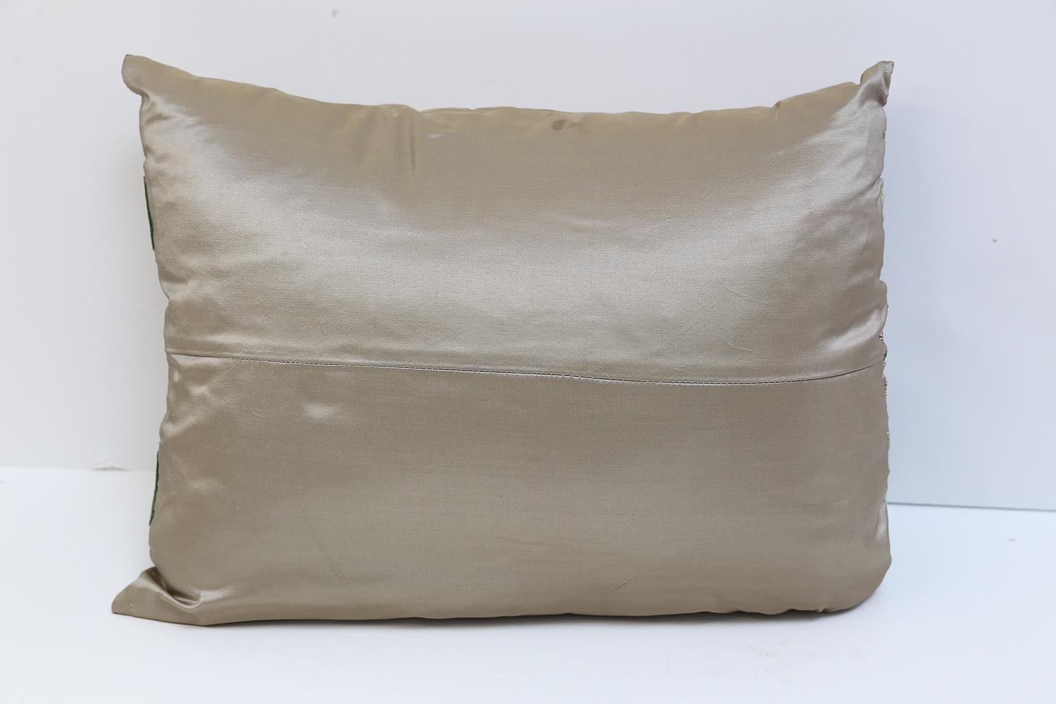 20ième siècle Maison Maison Coussin Sari Vintage en vente