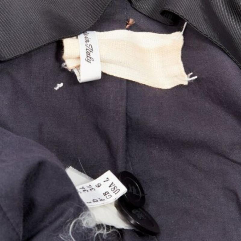 MAISON MARGIELA 1990s Vintage black wool felt longline Cigarette coat FR38 M For Sale 5