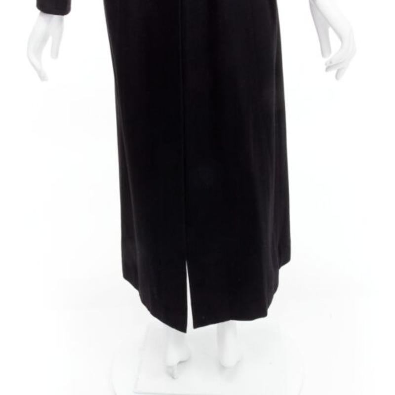 MAISON MARGIELA 1990s Vintage black wool felt longline Cigarette coat FR38 M For Sale 4