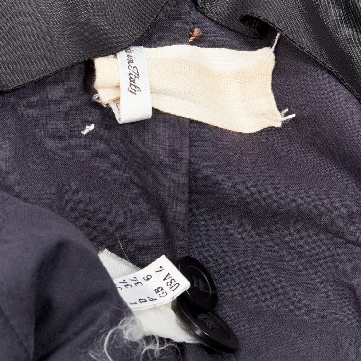 MAISON MARGIELA Manteau de cigarette long en laine vintage fendu sur le dos, taille FR 38 M, années 1990 en vente 6