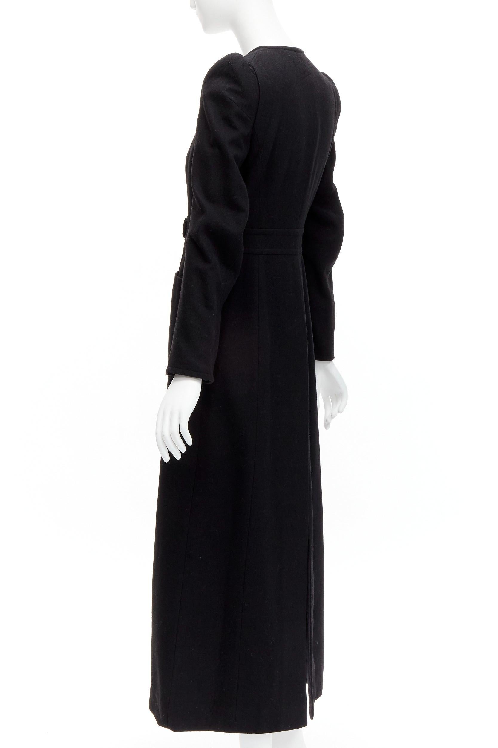 MAISON MARGIELA Manteau de cigarette long en laine vintage fendu sur le dos, taille FR 38 M, années 1990 en vente 3