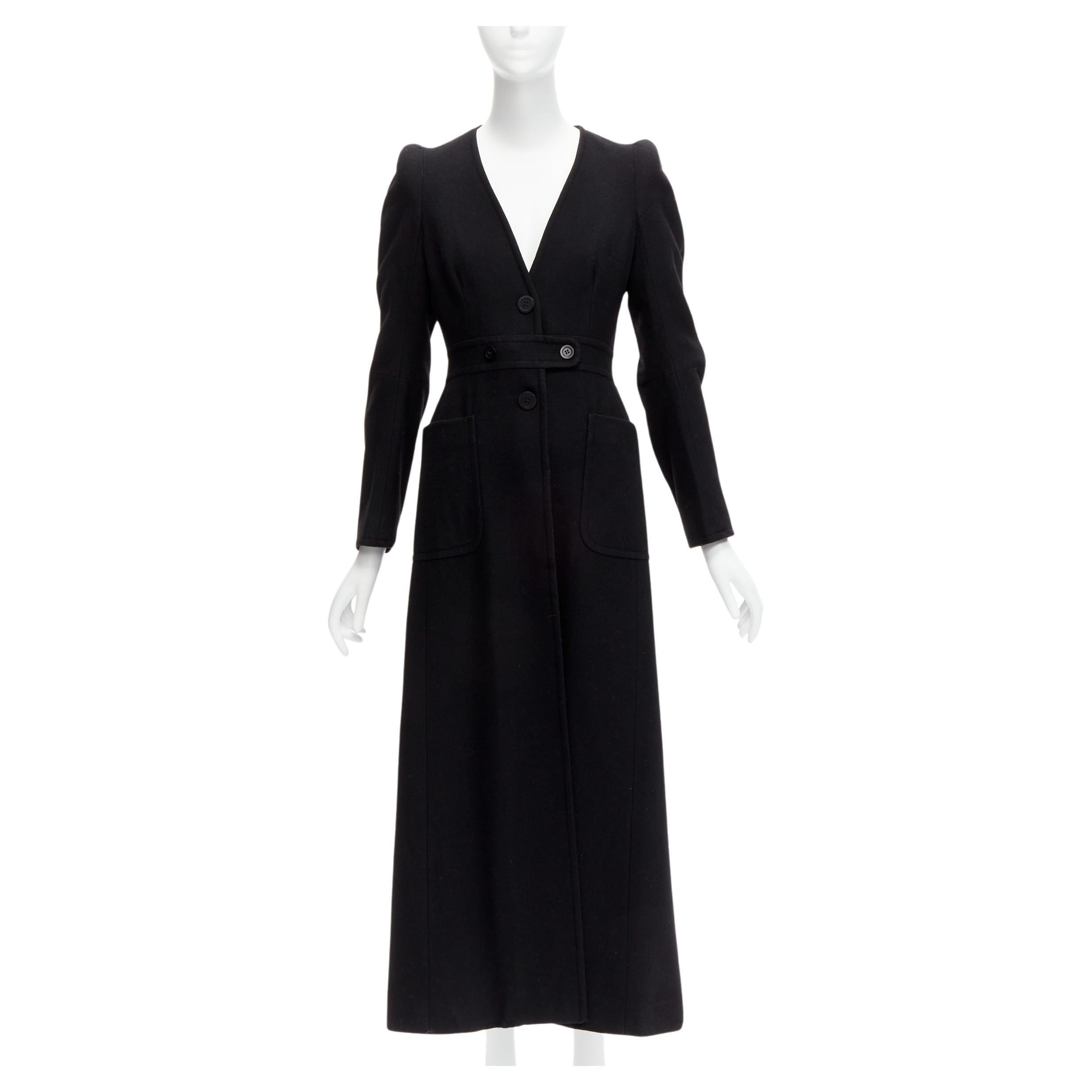 MAISON MARGIELA 1990s Vintage wool felt back slit longline Cigarette coat FR38 M For Sale