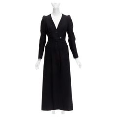 MAISON MARGIELA 1990s Vintage wool felt back slit longline Cigarette coat FR38 M