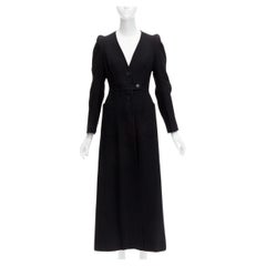 MAISON MARGIELA 1990s Retro wool felt back slit longline Cigarette coat FR38 M