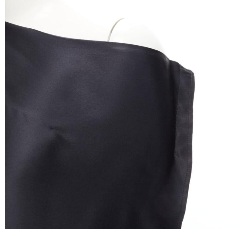 MAISON MARGIELA 2005 Vintage 100% silk black sideways off shoulder top IT42 M For Sale 6