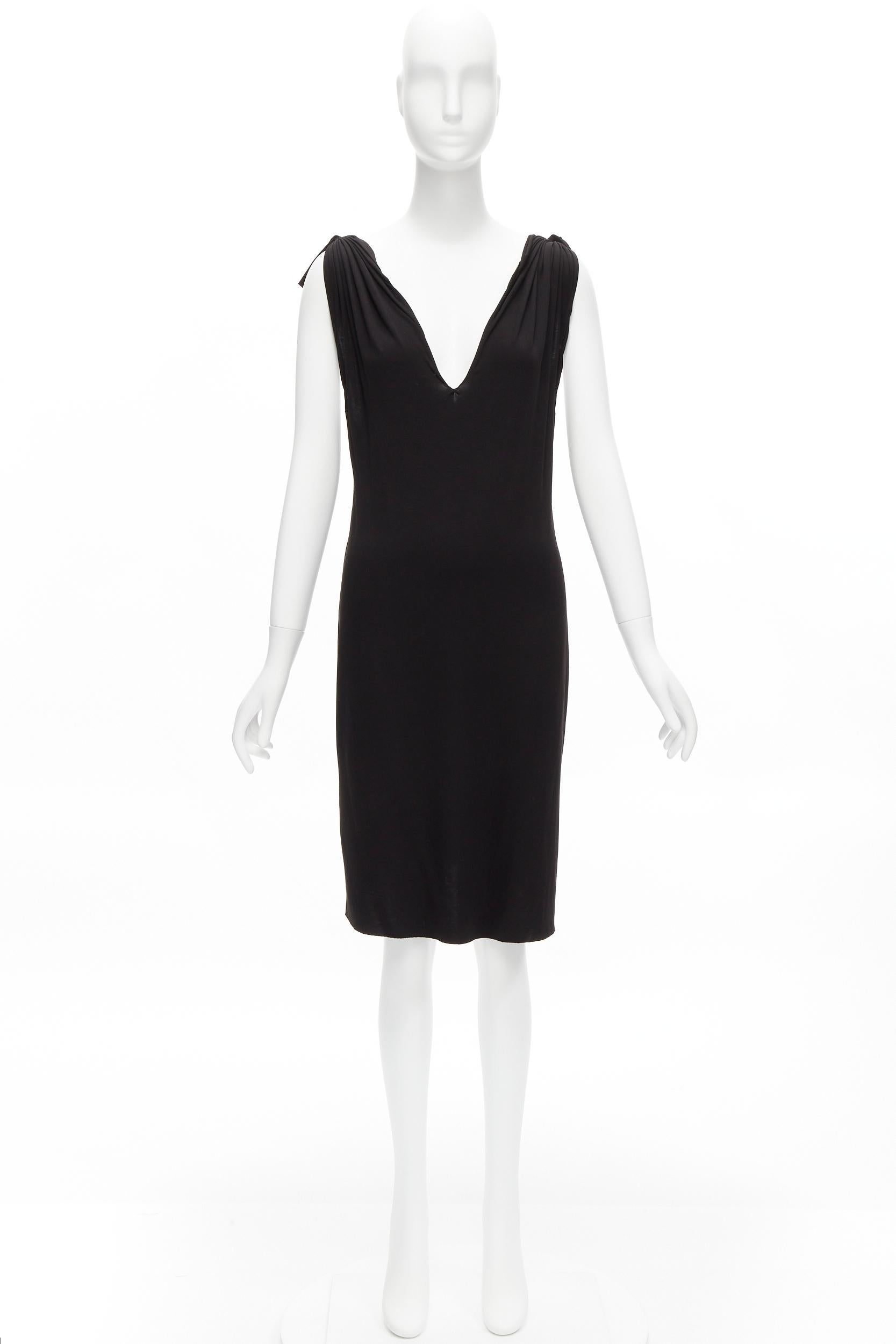 MAISON MARGIELA 2005 Vintage Runway Floating Dress clear fishwire V knee dress S 5