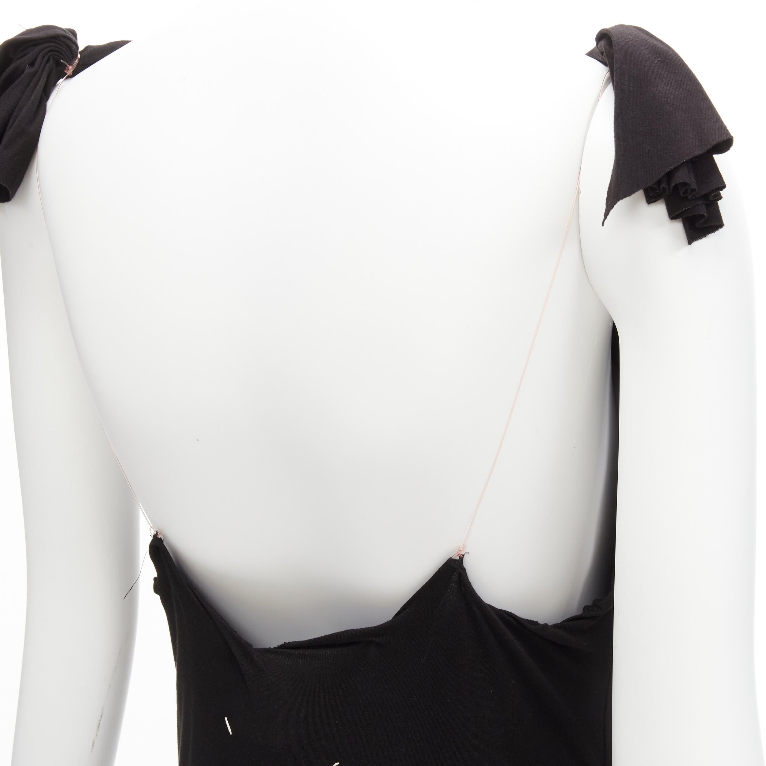 MAISON MARGIELA 2005 Vintage Runway Floating Dress clear fishwire V knee dress S 2