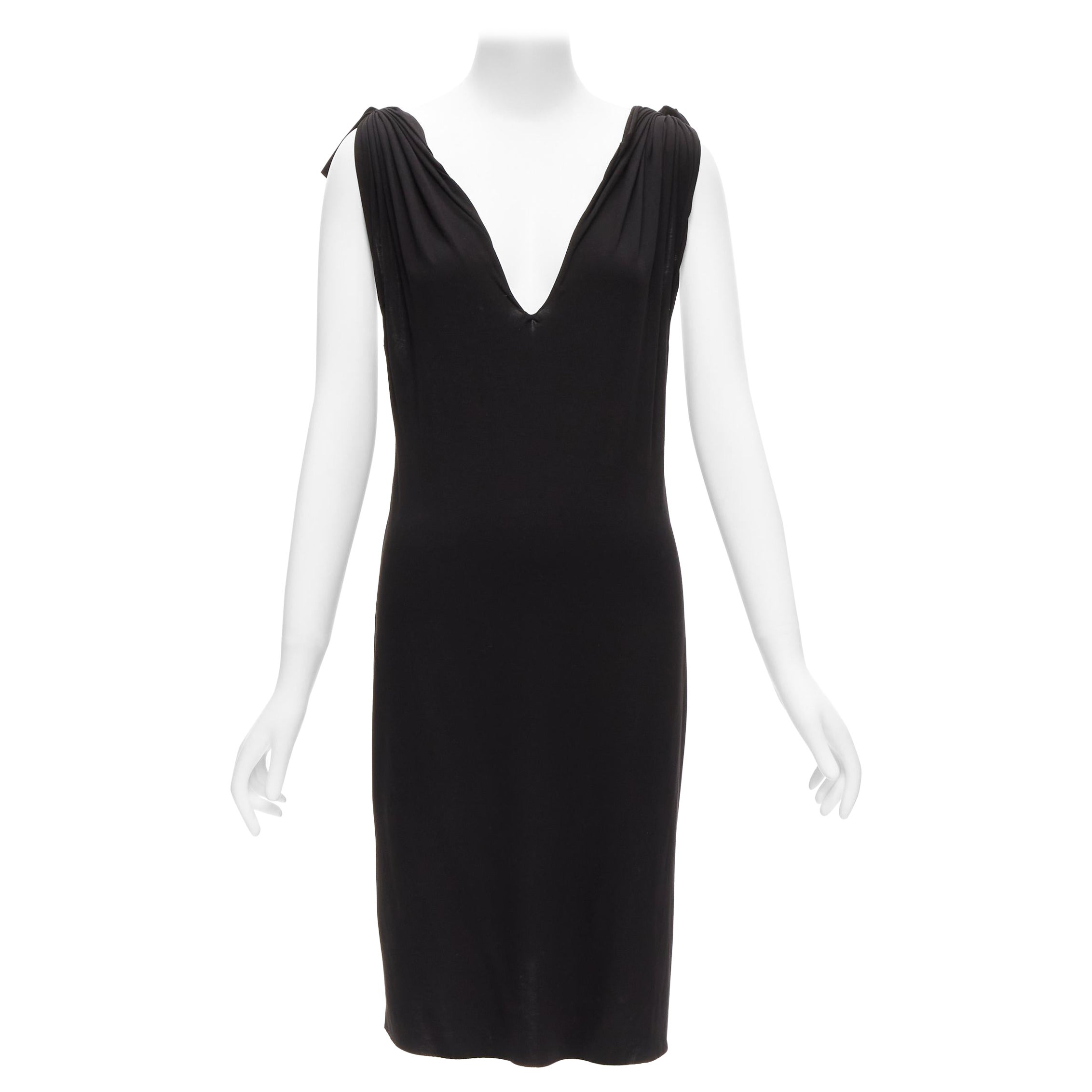MAISON MARGIELA 2005 Vintage Runway Floating Dress clear fishwire V knee dress S