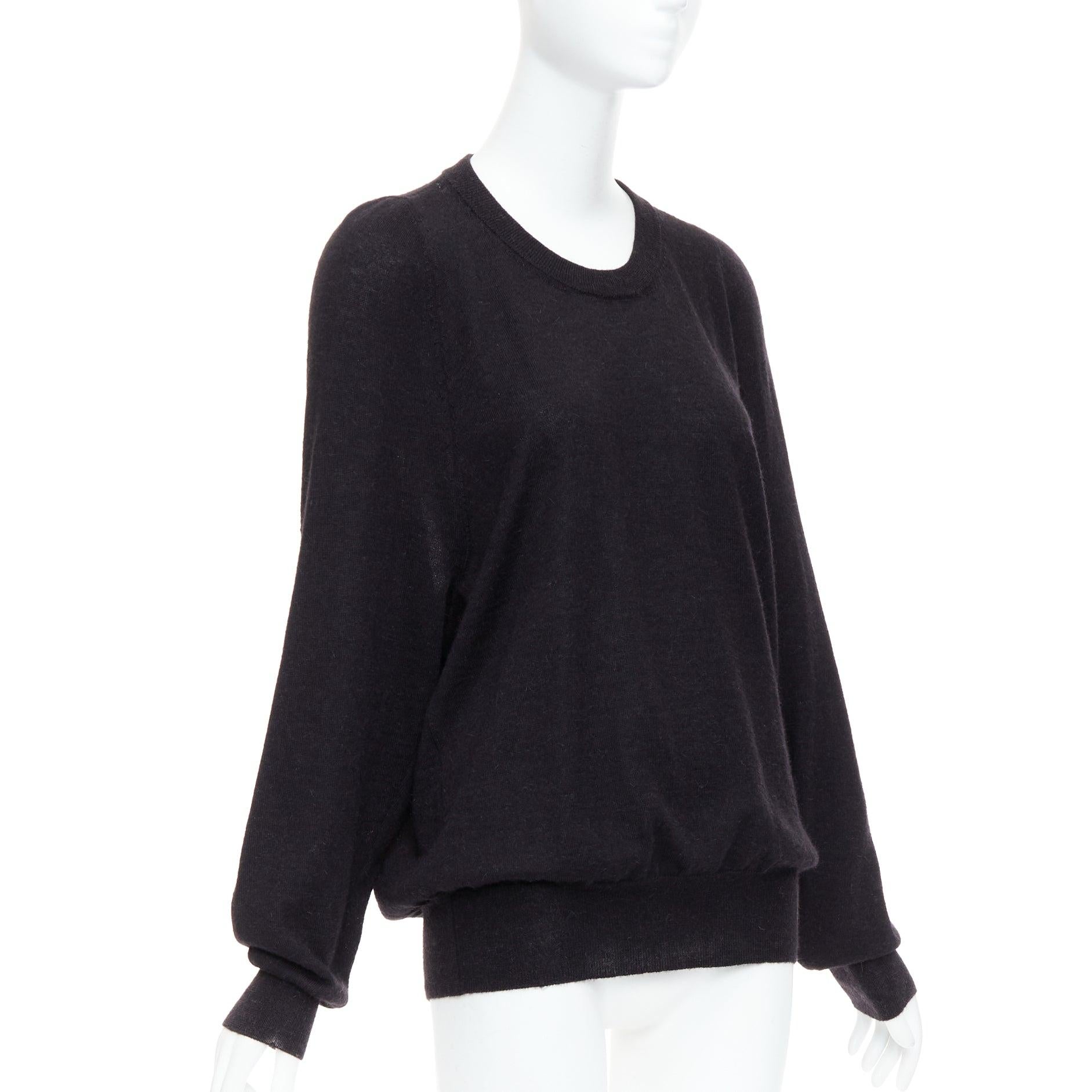 Noir MAISON MARGIELA 2010 Pull oversize en laine d'alpaga gris foncé en vente