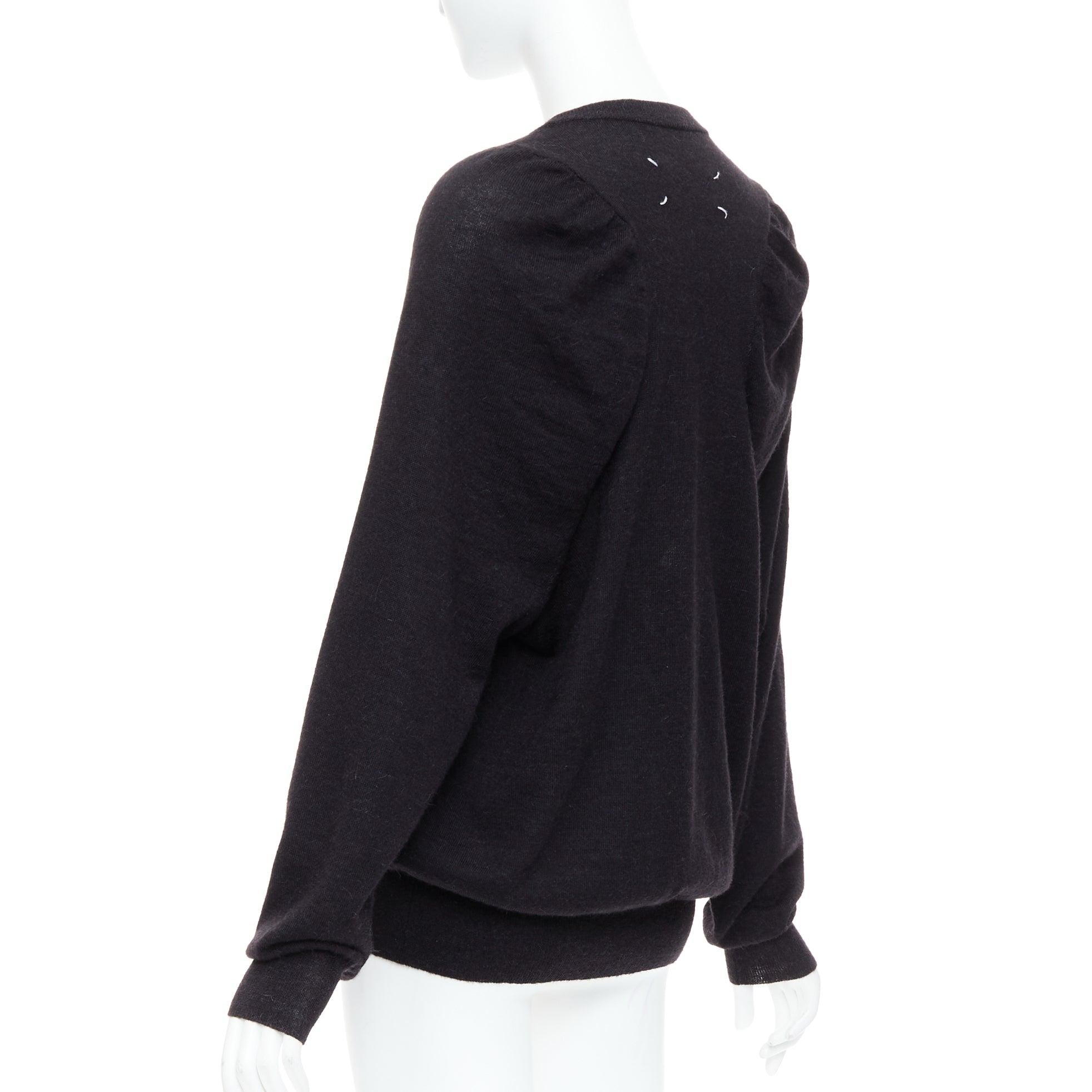 MAISON MARGIELA 2010 Pull oversize en laine d'alpaga gris foncé en vente 1