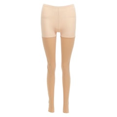 MAISON MARGIELA 2011 nude bicolor panels skinny tight stir up leggings FR38 M