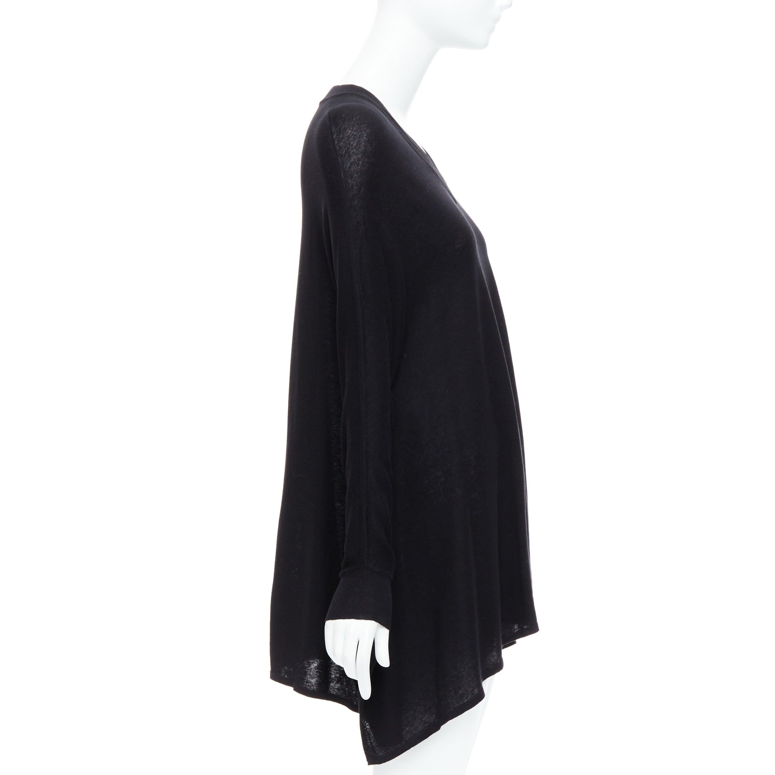 MAISON MARGIELA 2012 charcoal grey silk linen batwing pullover sweater S In Excellent Condition For Sale In Hong Kong, NT