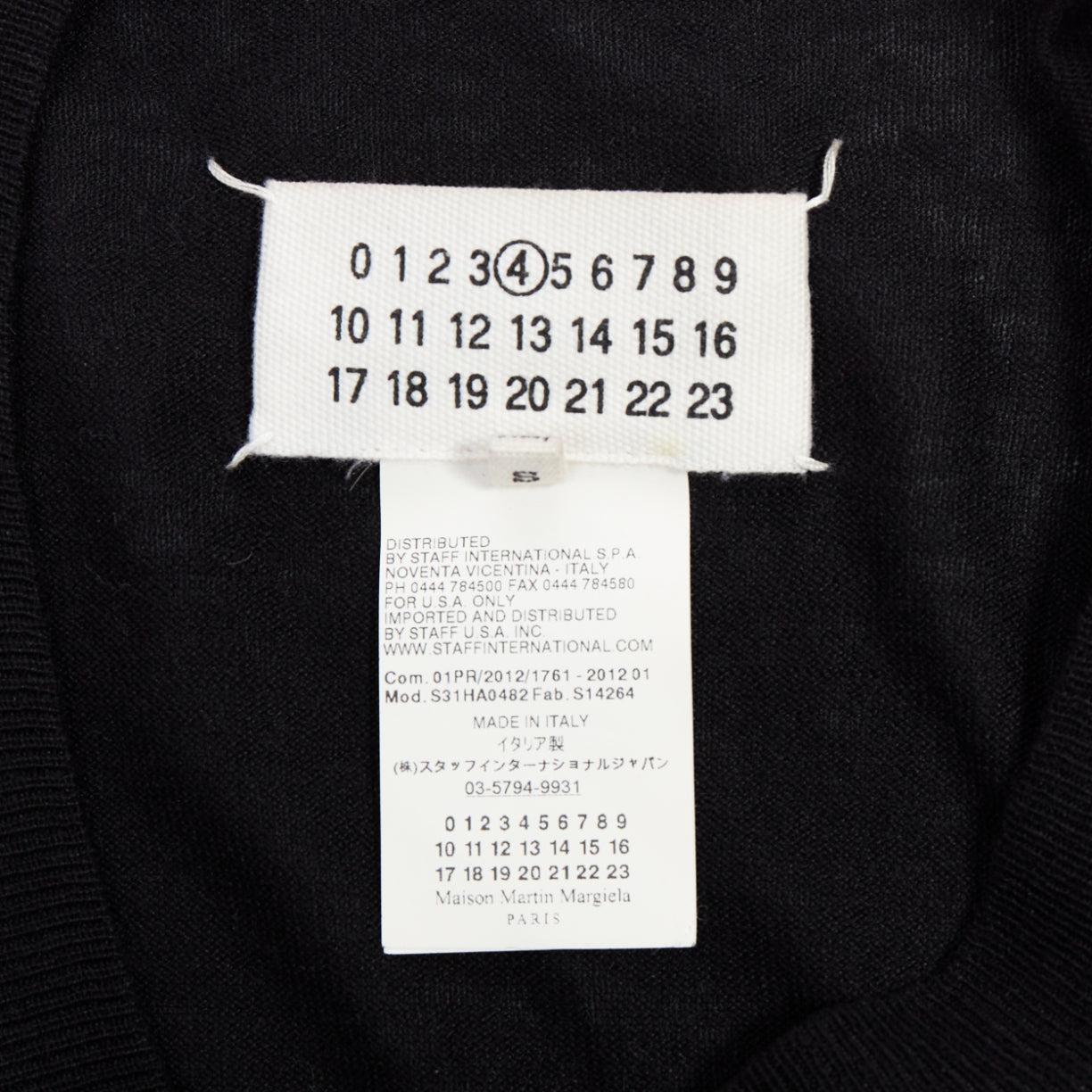 MAISON MARGIELA 2012 charcoal grey silk linen batwing pullover sweater S 4