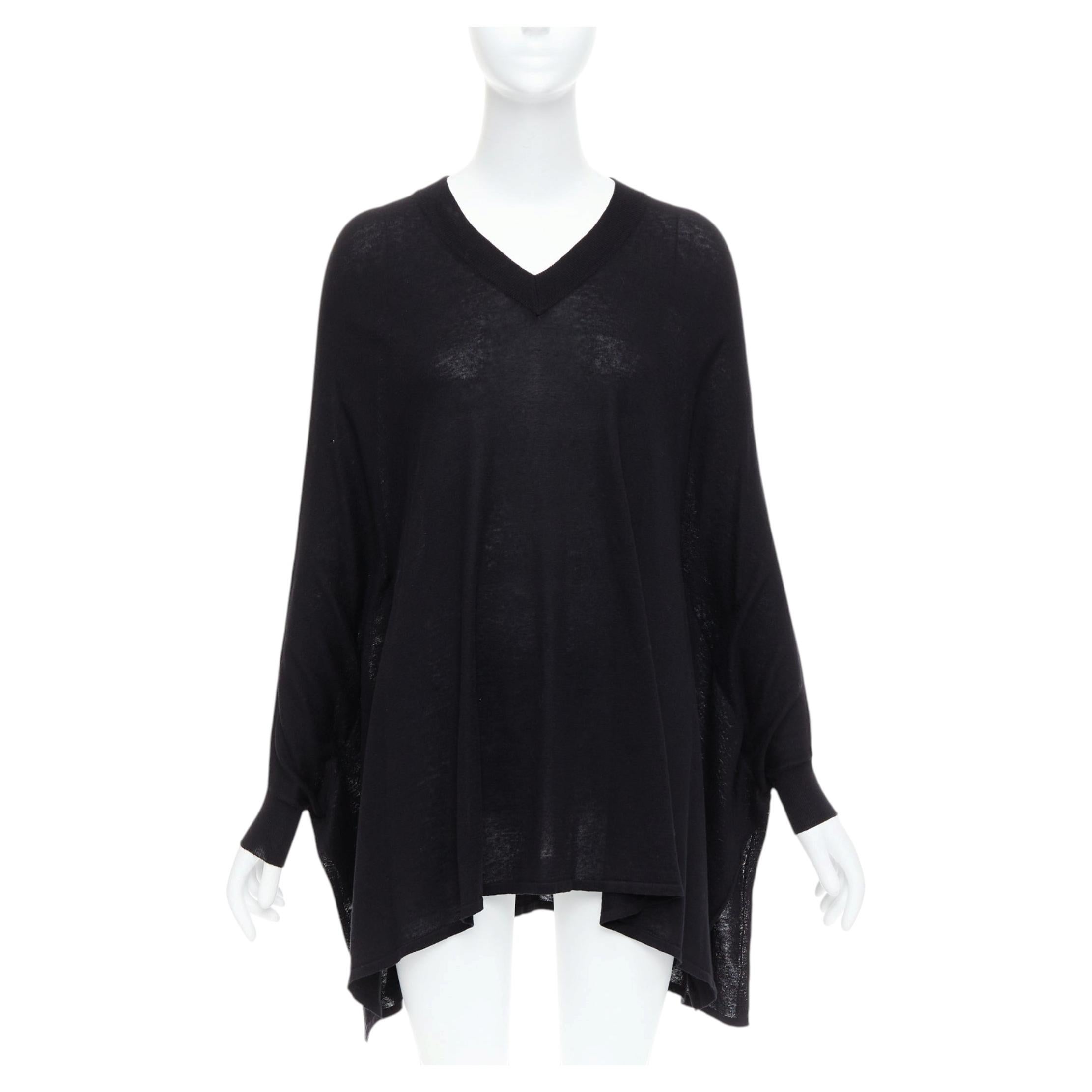 MAISON MARGIELA 2012 anthrazitfarbener Seiden-Leinen-Batwing-Pullover S im Angebot