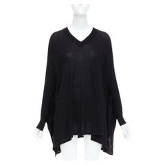 MAISON MARGIELA 2012 charcoal grey silk linen batwing pullover sweater S