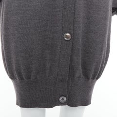 MAISON MARGIELA 2012 cardigan lungo oversize grigio 100% lana M.