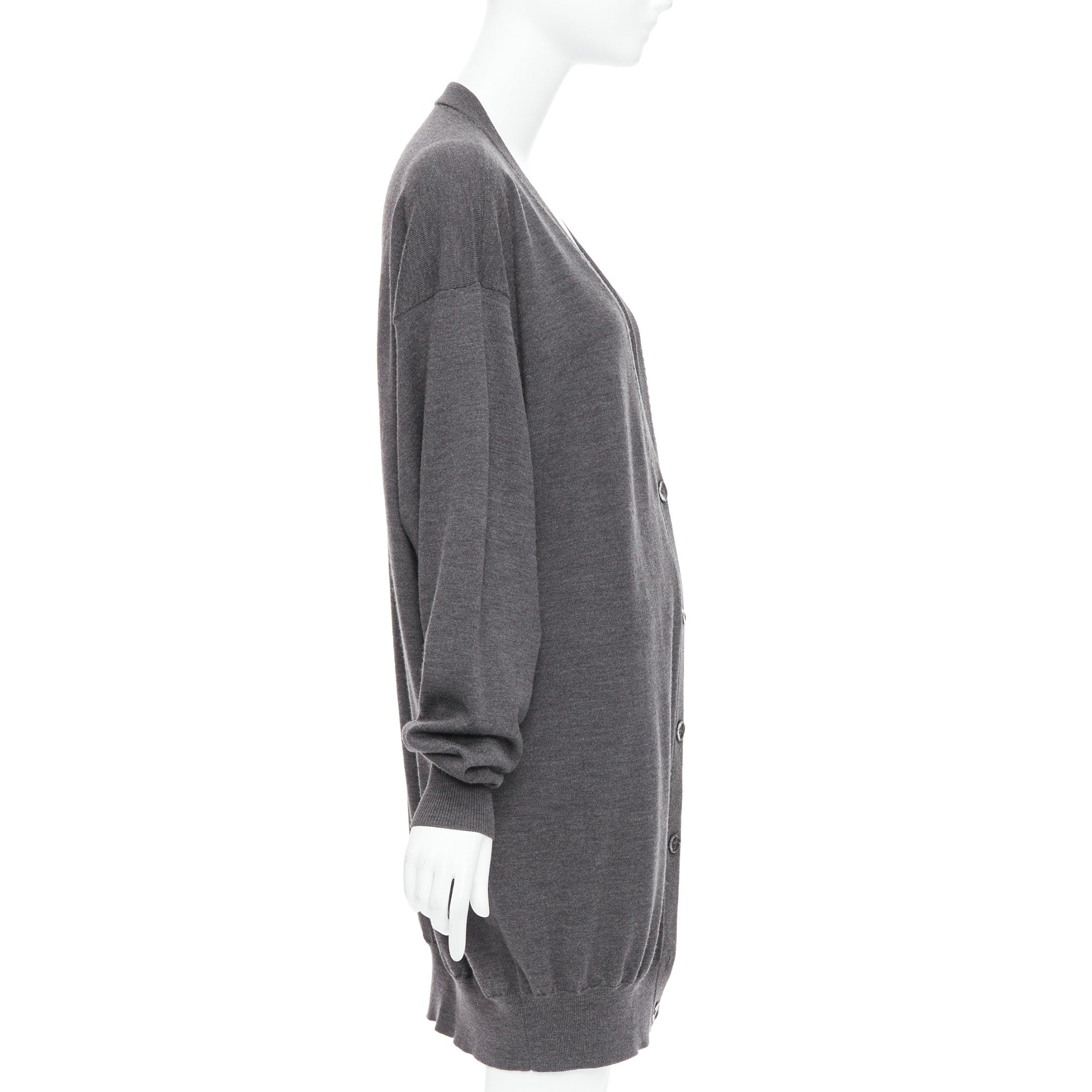 MAISON MARGIELA 2012 cárdigan largo oversize gris 100% lana M en Bastante bueno estado para la venta en Hong Kong, NT