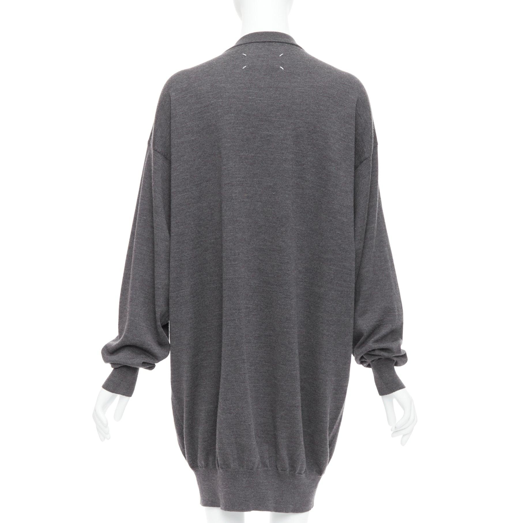 De las mujeres MAISON MARGIELA 2012 cárdigan largo oversize gris 100% lana M en venta