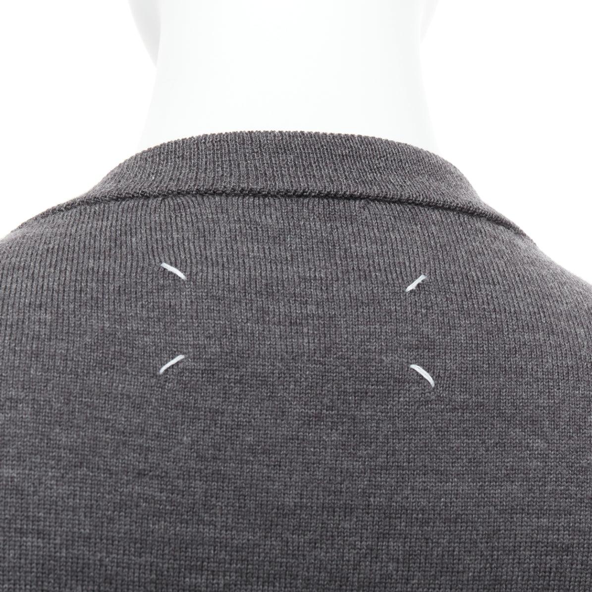 MAISON MARGIELA 2012 cárdigan largo oversize gris 100% lana M en venta 2