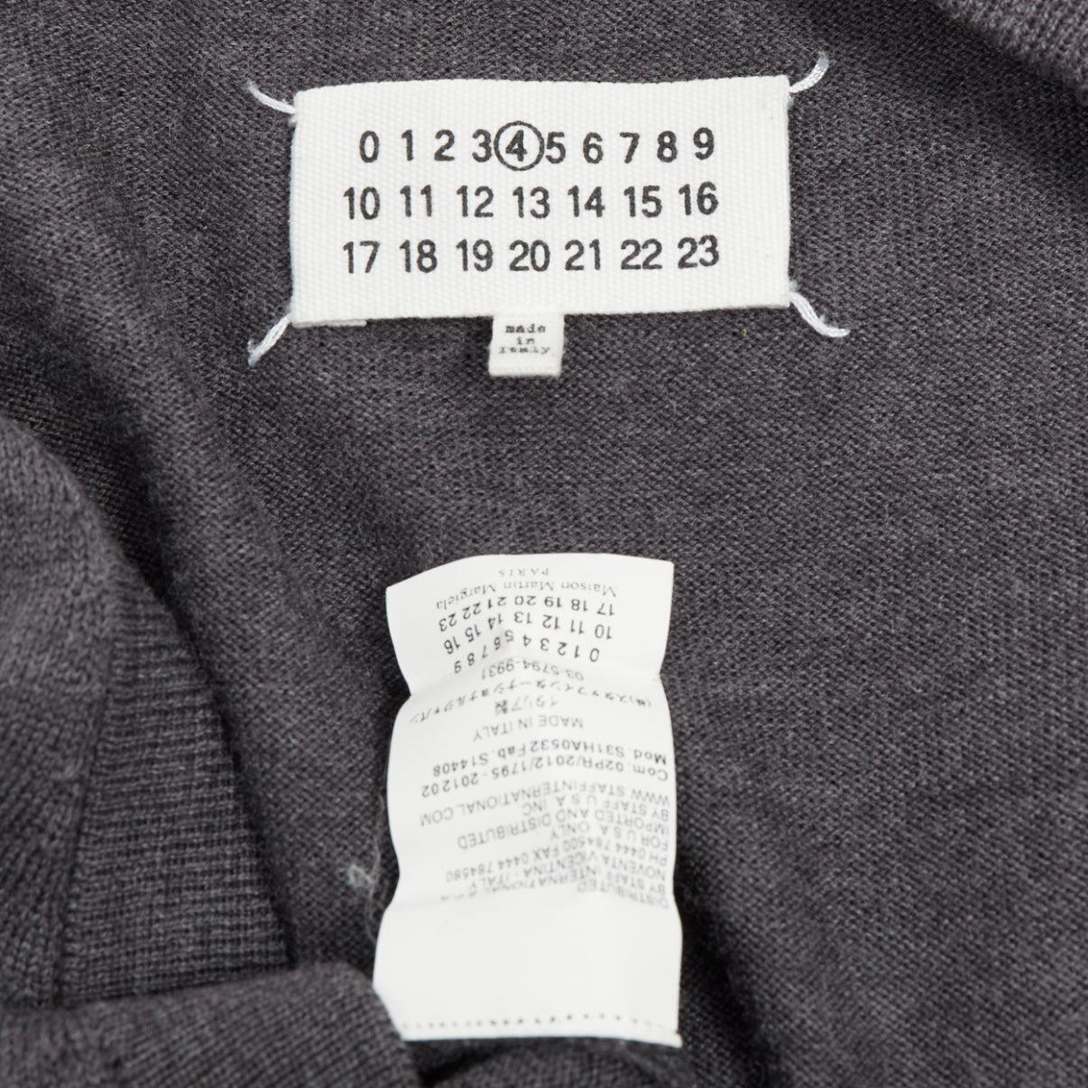 MAISON MARGIELA 2012 cárdigan largo oversize gris 100% lana M en venta 3