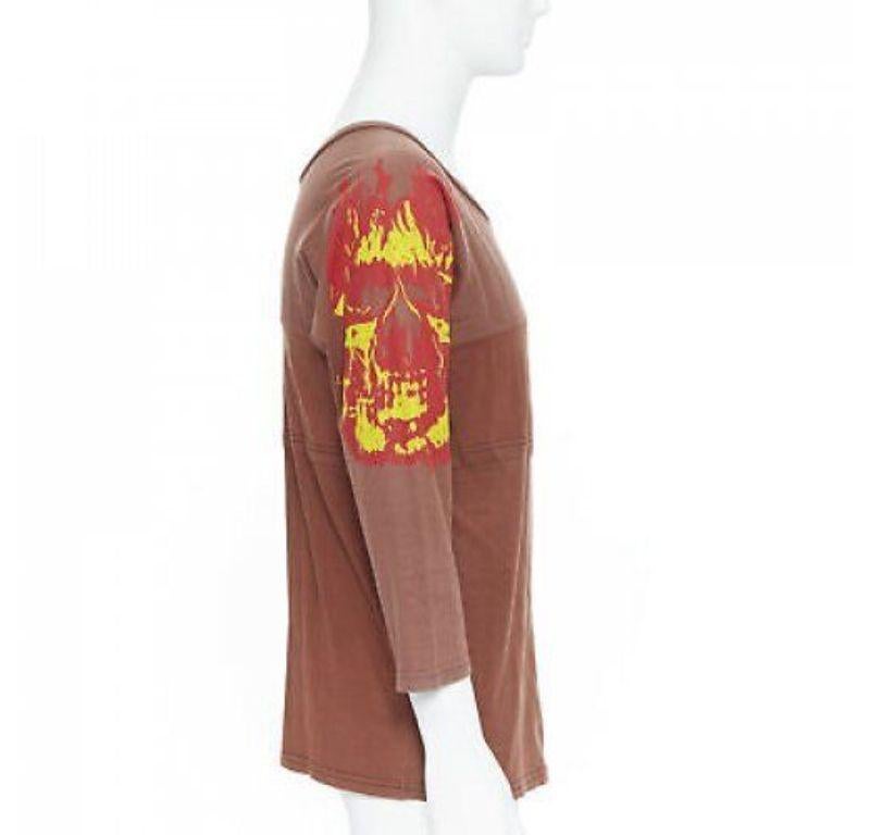 MAISON MARGIELA - T-shirt en coton marron à patchwork déconstruit, 2013 Pour hommes en vente