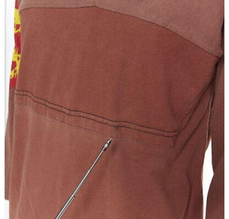 MAISON MARGIELA - T-shirt en coton marron à patchwork déconstruit, 2013 en vente 5