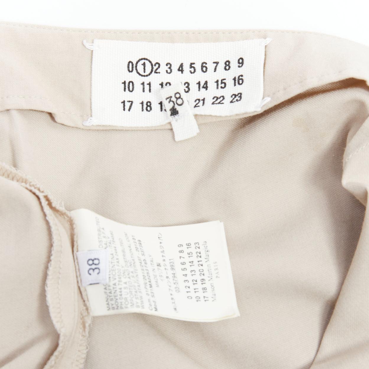 MAISON MARGIELA 2013 nude cream sheer layered asymmetric skirt IT38 XS For Sale 3