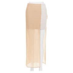 Maison Maison MARGIELA 2013 gonna asimmetrica a strati nudo crema IT38 XS