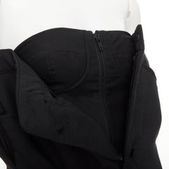 MAISON MARGIELA 2019 black deconstructed bustier strapless dress IT40 S