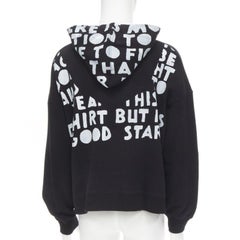 MAISON MARGIELA Aids Charity print black cotton boxy sweatshirt hoodie S