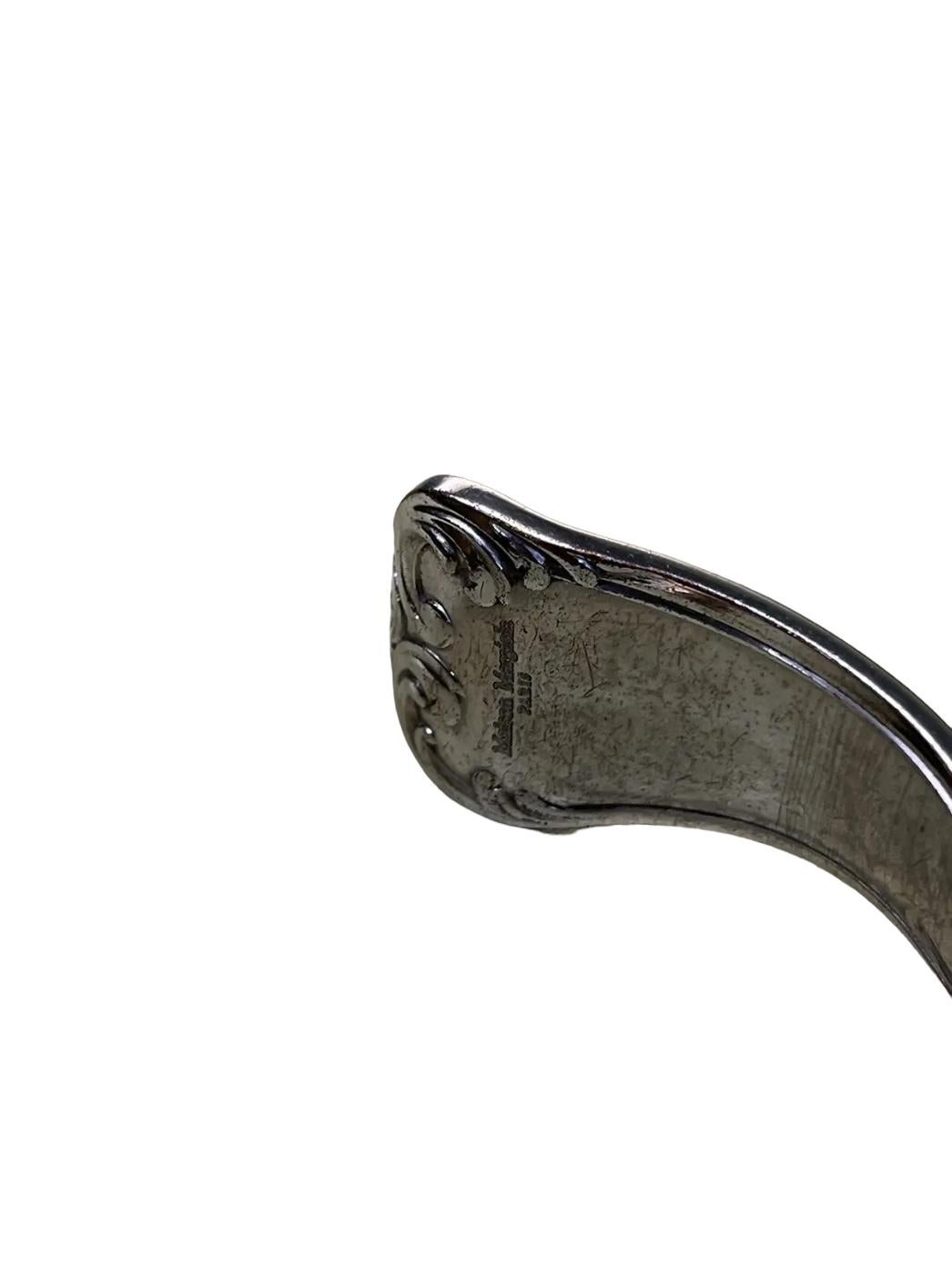 Maison Margiela Artisanisches Silber-Löffelarmband im Zustand „Hervorragend“ im Angebot in LISSE, NL