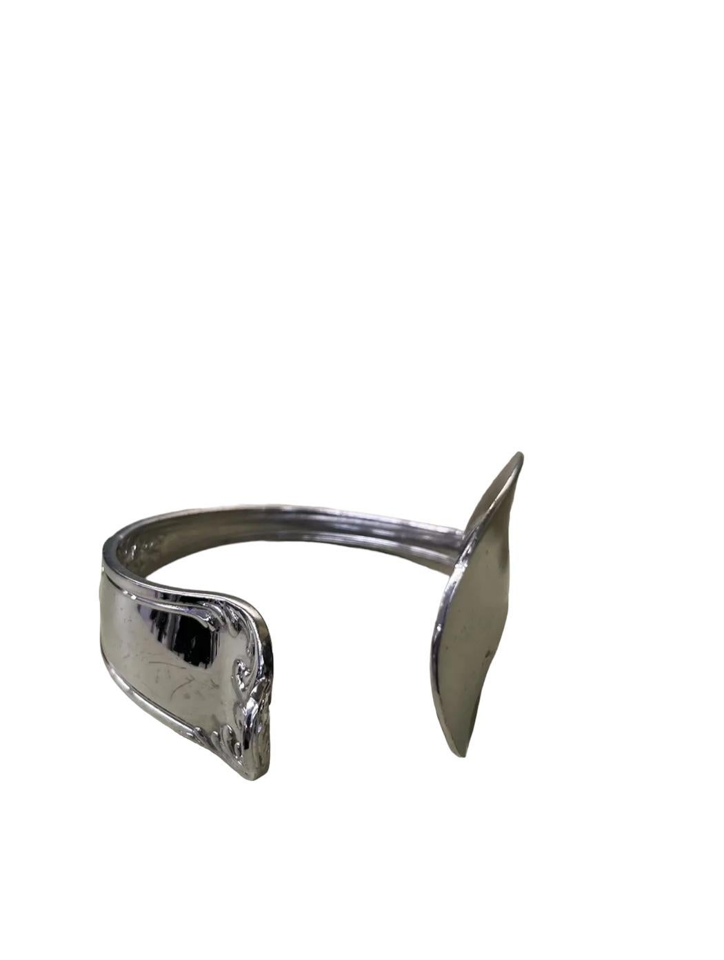 Women's or Men's Maison Margiela Artisanal Silver Spoon Bracelet For Sale