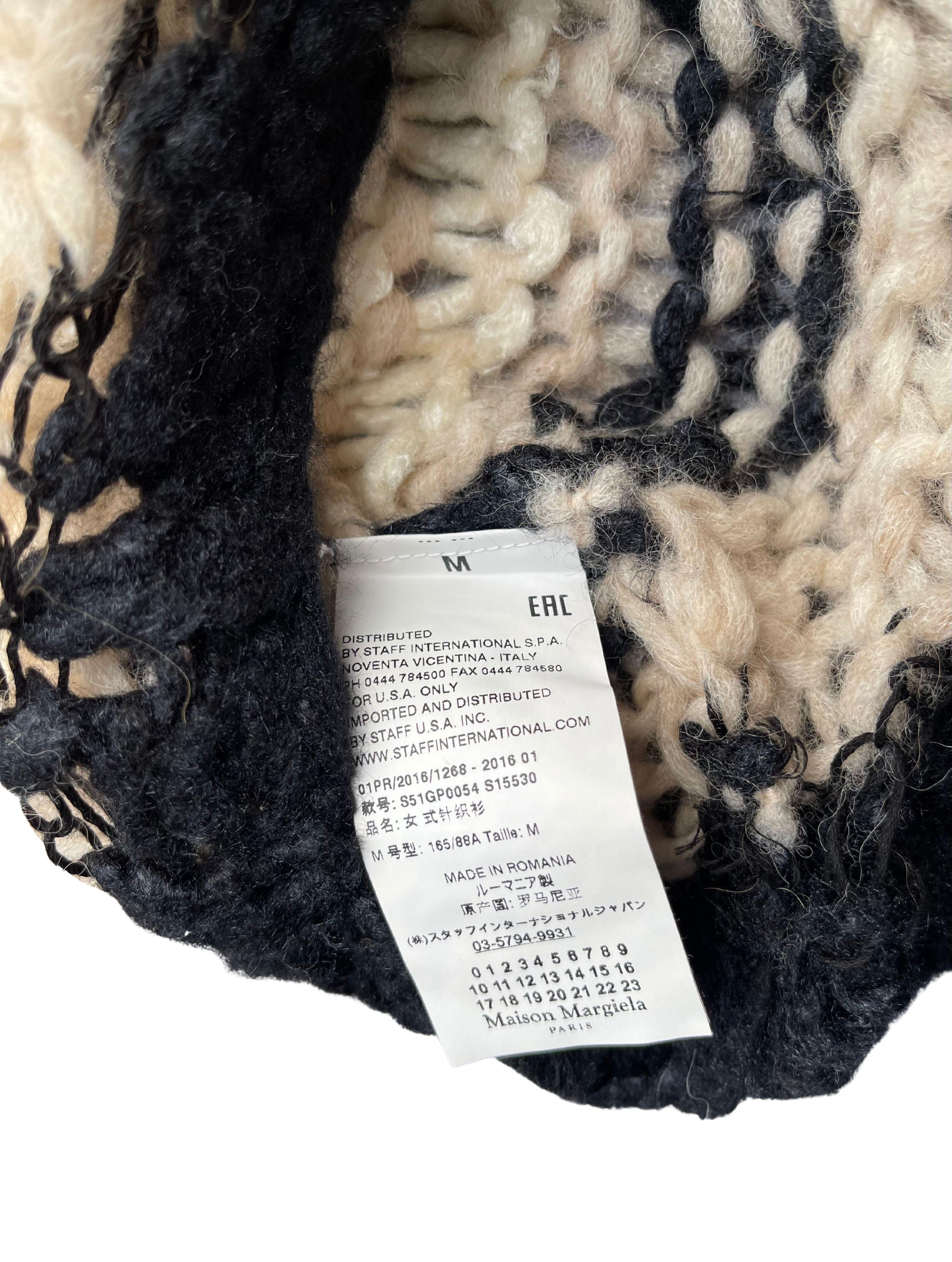 Gray Maison Margiela Artisanal Spider-Web Hand Knit Sweater, Spring Summer 2016 For Sale