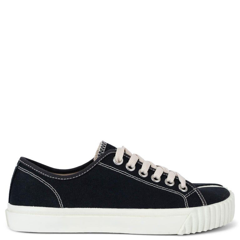 MAISON MARGIELA black canvas TABI LOW TOP Sneakers Shoes For