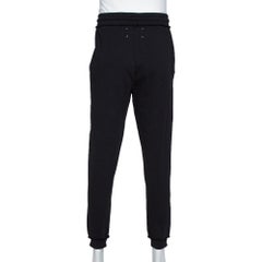 Maison Margiela Black Cotton Stereotype Drawstring Sweatpants M