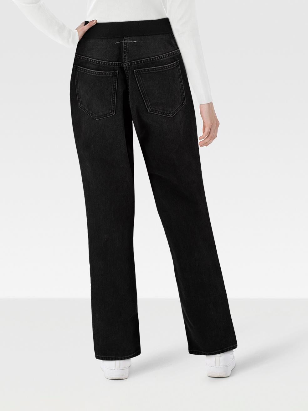 CONDITION is Never worn, with tags. No visible wear to the jeans is evident on this new Maison Margiela designer resale item.
 
 
 
 Details
 
 
 Black
 
 Denim
 
 Jeans
 
 Straight leg
 
 Belted
 
 High rise
 
 2x Front pockets
 
 Front zip