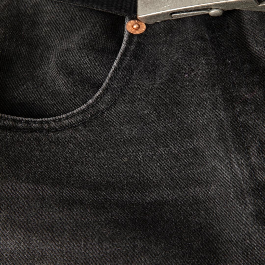 Maison Margiela Black Denim Belted Straight Leg Jeans Size S In New Condition For Sale In London, GB