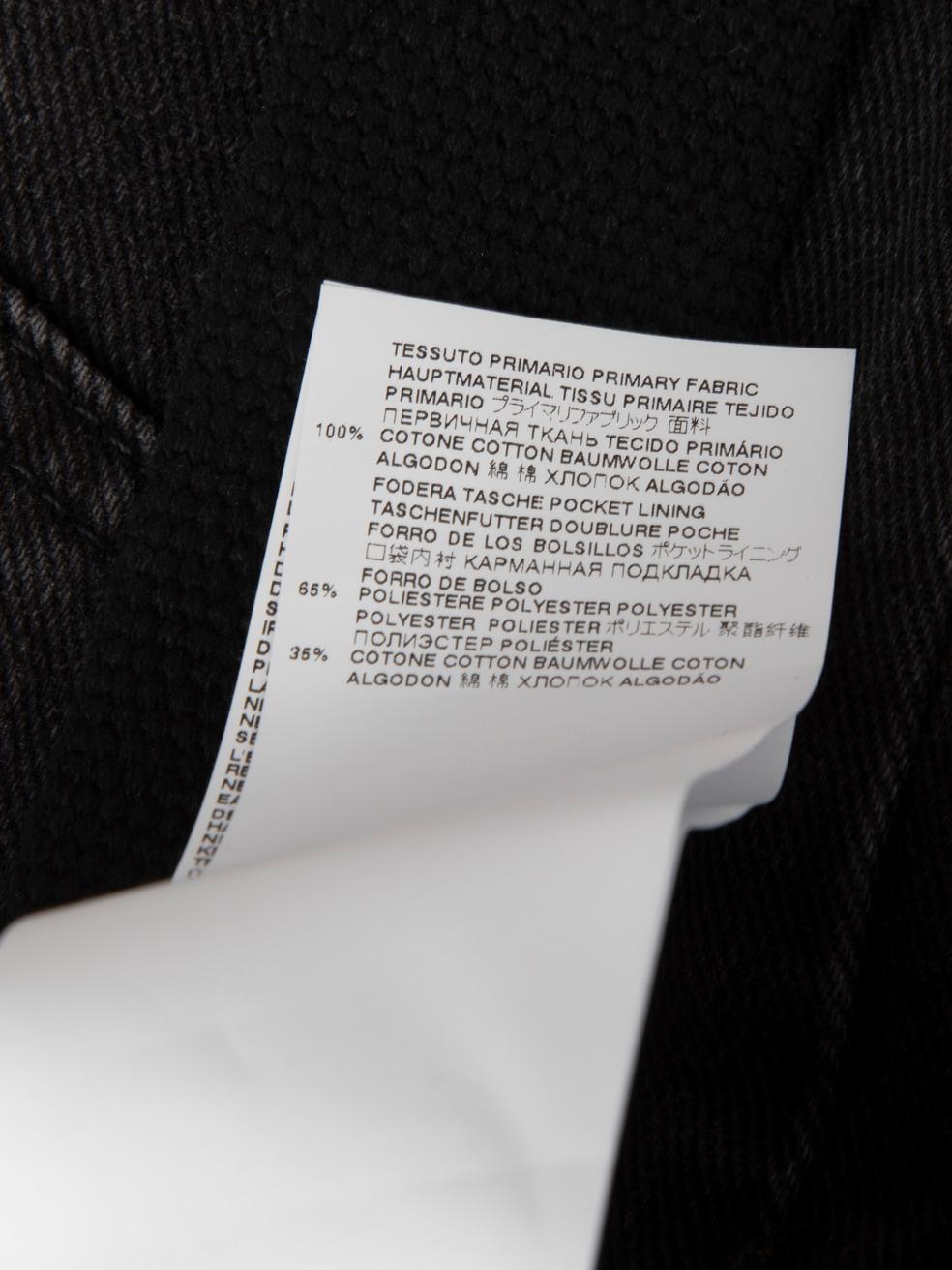 Maison Margiela Black Denim Belted Straight Leg Jeans Size S For Sale 1