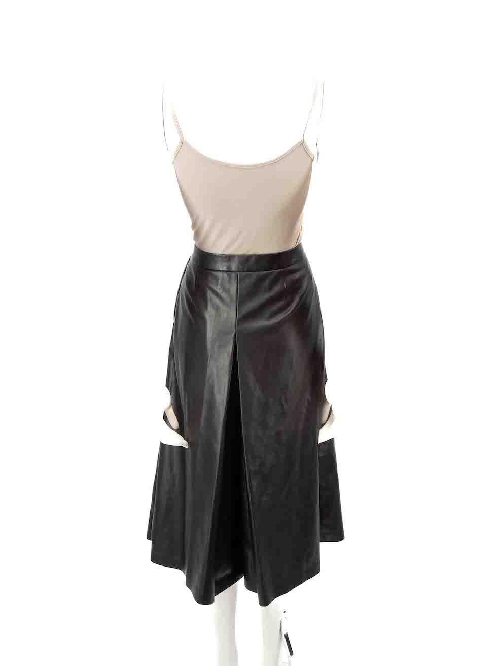 Maison Margiela Black Faux Leather Long Shorts Size M In Excellent Condition For Sale In London, GB