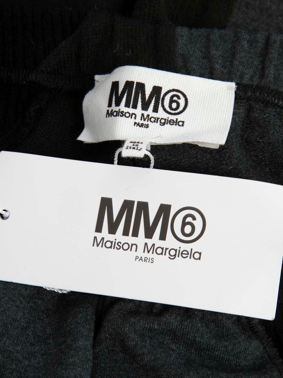 Women's Maison Margiela Black & Grey Knit Patchwork Flared Trousers Size XS For Sale
