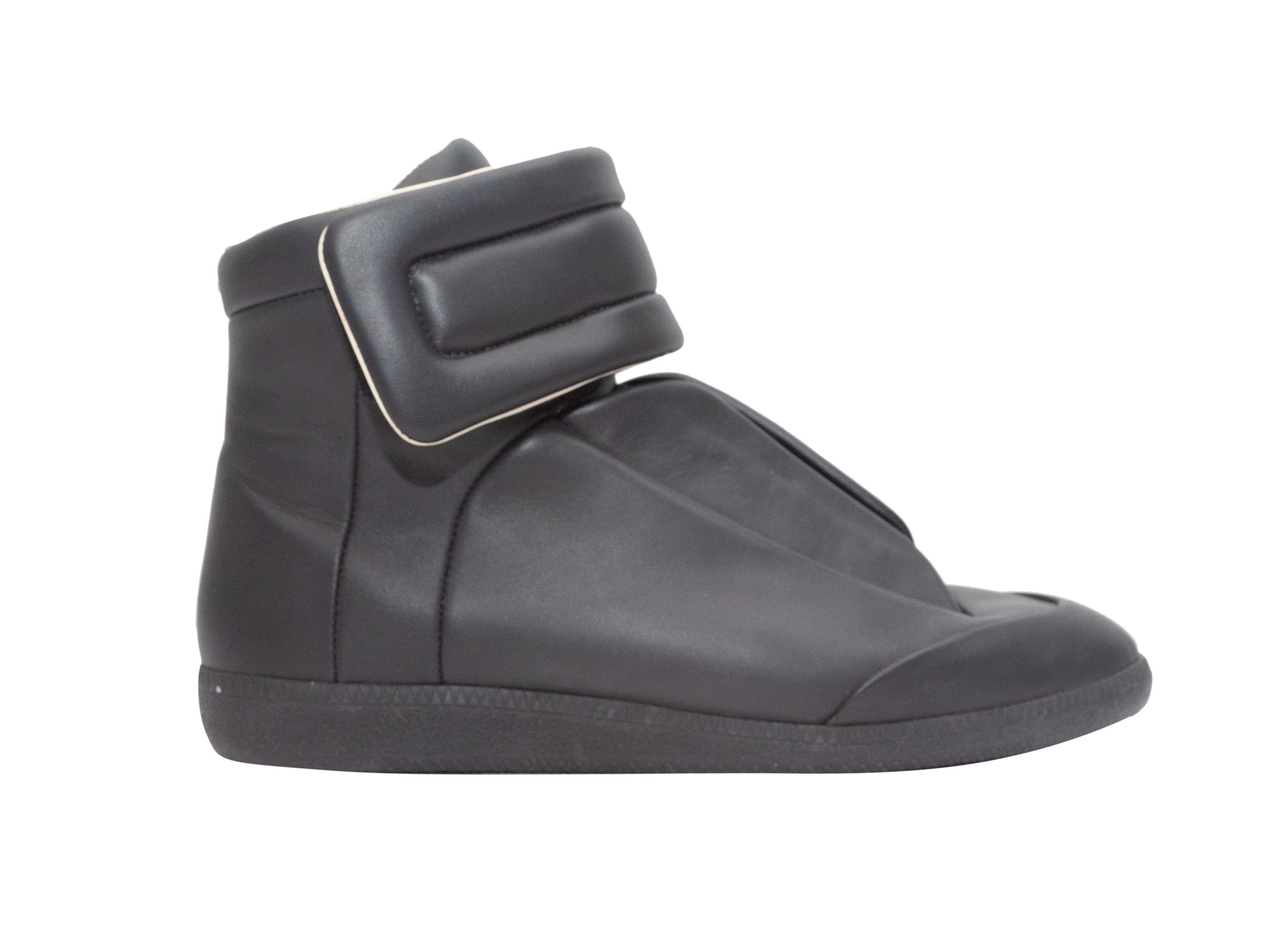 Maison Margiela Black High-Top Leather Sneakers 2
