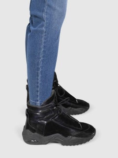 Maison Margiela Black Lace Up High Top Trainers Size IT 41