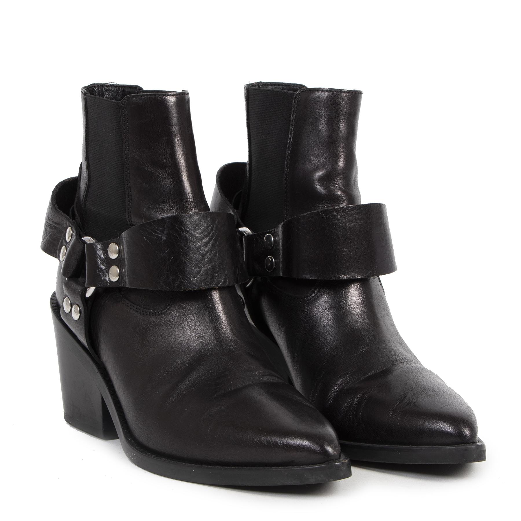 Maison Margiela Black Leather Ankle Boots - Size 38 In Excellent Condition In Antwerp, BE